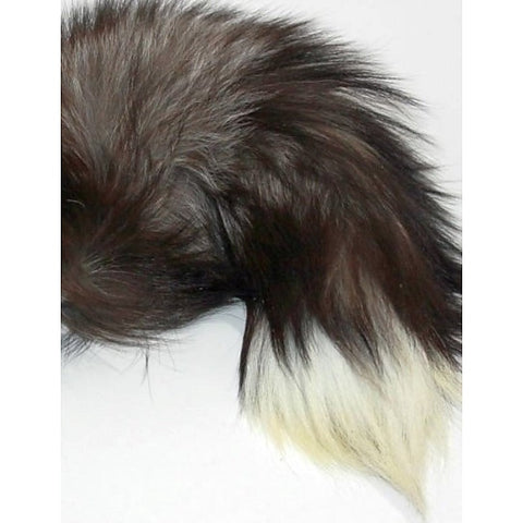 Faux Fox Tail Ribbed Silver Butt Plug - Steel Sex Toys