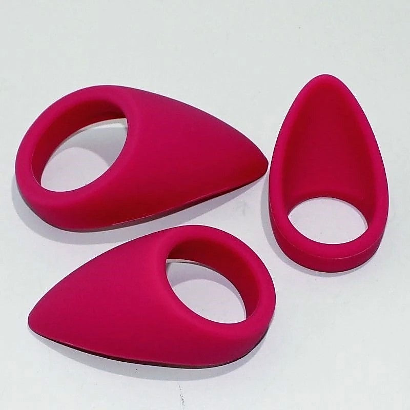 Purple Silicone Tear Drop Cock Ring by BDStyle - Cock Rings