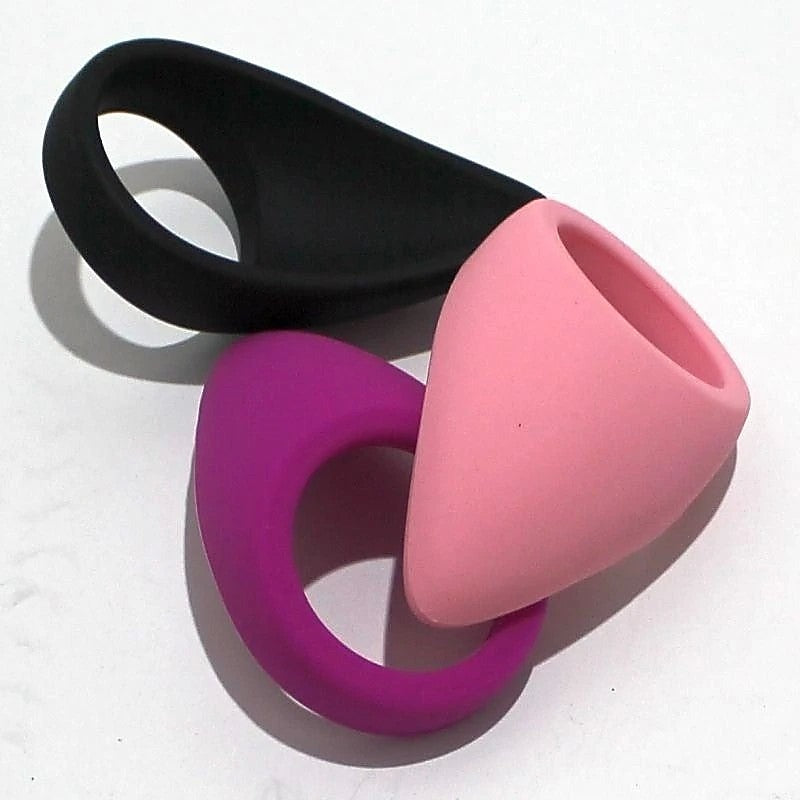 Purple Silicone Tear Drop Cock Ring by BDStyle - Cock Rings