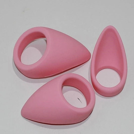 Pink Silicone Tear Drop Cock Ring