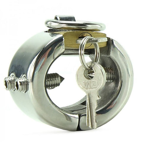 Shadow Stainless Steel CBT Piercing Chamber by BDStyle - Male Chastity
