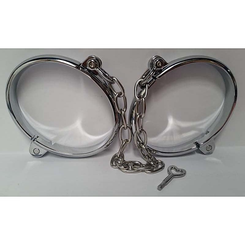 Oval Cold Steel Bondage Cuffs by BDStyle - Cuffs and Restraints