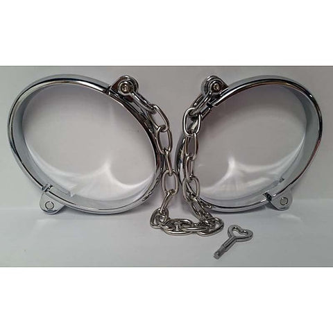 Oval Cold Steel Bondage Cuffs by BDStyle - Cuffs and Restraints