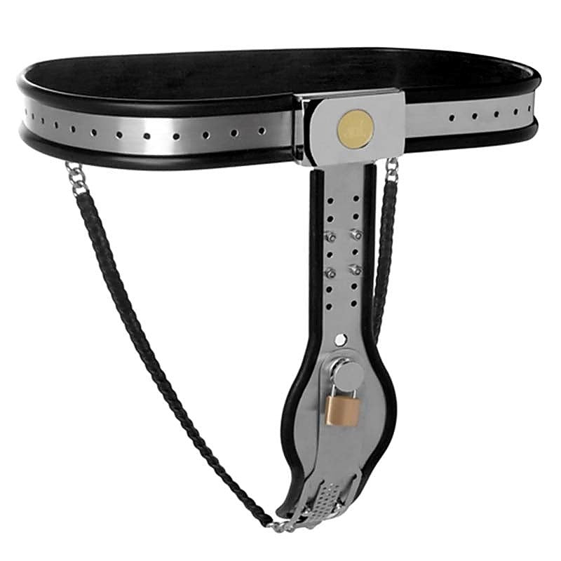 Locking Steel Female Chastity Belt - Steel Sex Toys