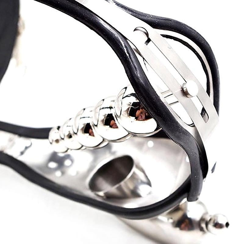 Male Chastity Belt With Urethral Plug - Male Chastity