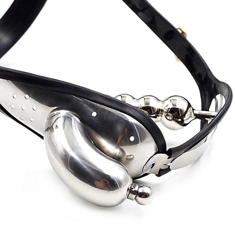 Male Chastity Belt With Urethral Plug - Male Chastity