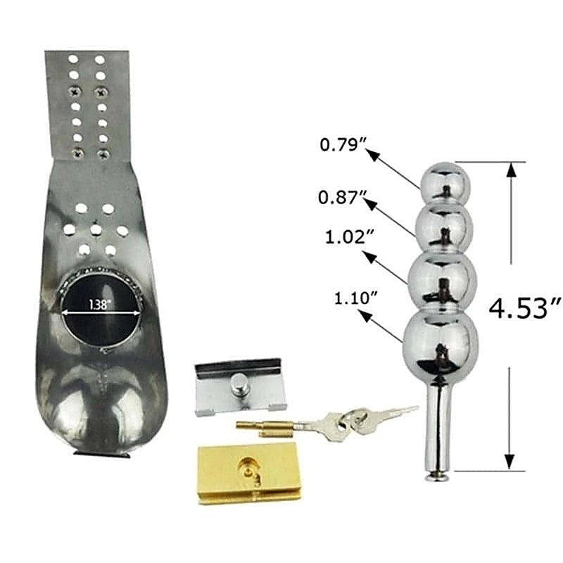 Crushed Nuts Male Chastity Belt - Male Chastity