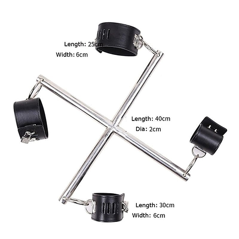 Premium 4 Way Bondage Restraint by BDStyle - Spreaders and Hangers