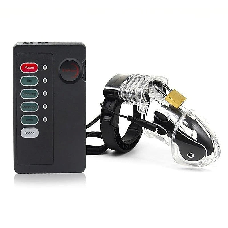 Precision Pleasure - E-Stim Chastity Cage & Remote - Male Chastity