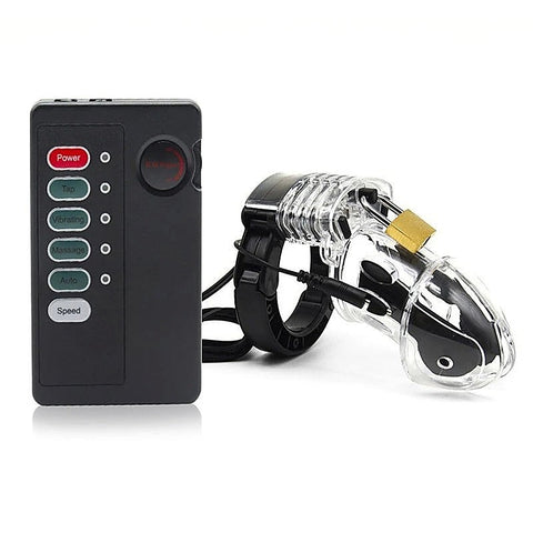 Precision Pleasure - E-Stim Chastity Cage & Remote - Male Chastity