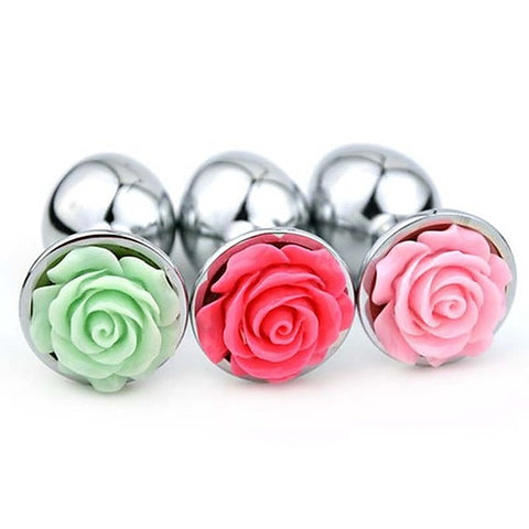 Flower Steel Butt Plug Medium by BDStyle - Steel Sex Toys
