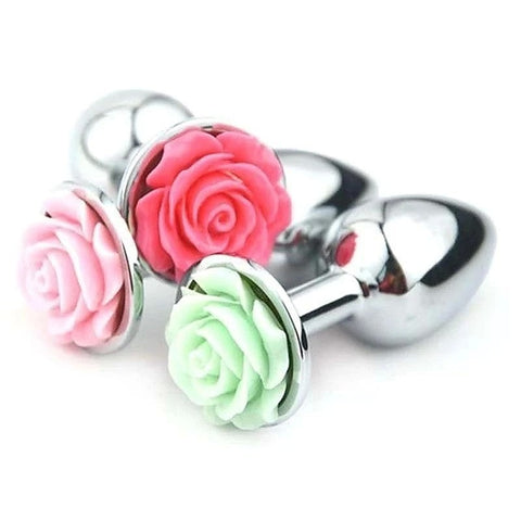 Premium Flower Steel Butt Plug Large by BDStyle - Butt Plugs
