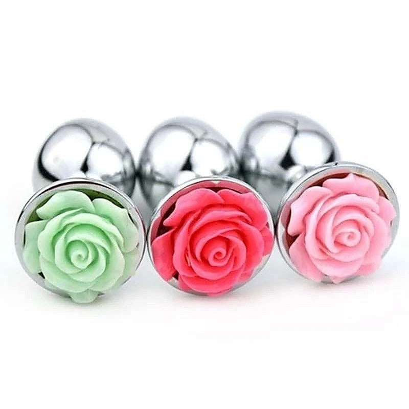 Premium Flower Steel Butt Plug Large by BDStyle - Butt Plugs
