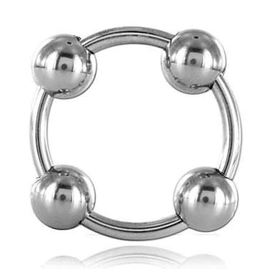 Glans Ring With 4 Balls - Ball and Cock Toys