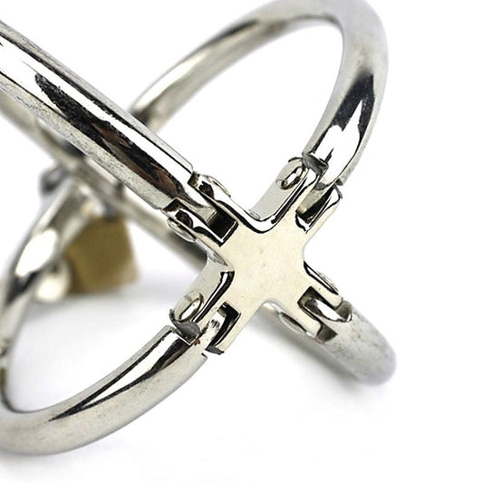 Ellipse Stainless Steel Cross Cuffs - Cuffs and Restraints