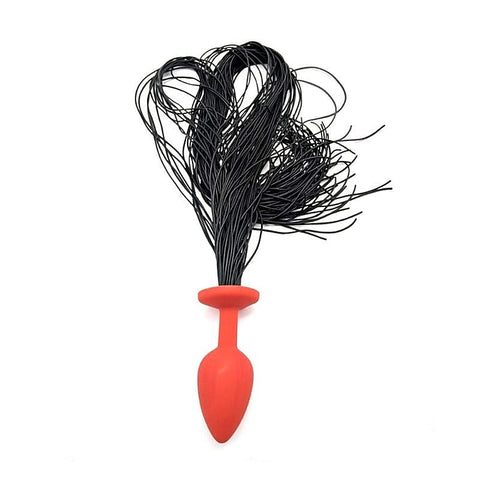 Horsetail Silicone Anal Plug Medium by BDStyle - Clit Ticklers and Pulsators