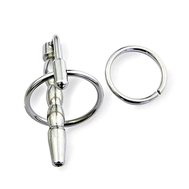 Flared Cum Through Penis Plug with Glans Ring by BDStyle - Penis Plugs