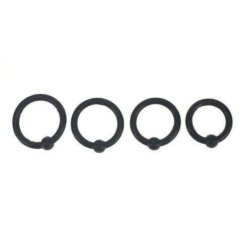4 Piece Silicone Cock Head Cock Ring Set by BDStyle - Cock Rings