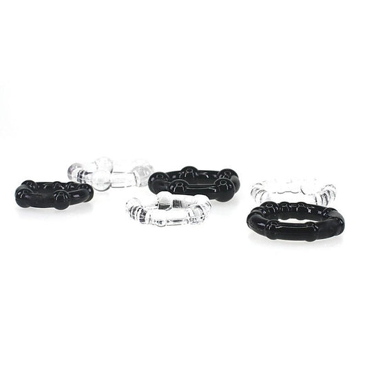Stay Hard Beaded Cock Ring Set - Cock Rings