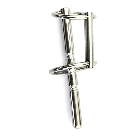 Rocket Grooved Solid Penis Plug with Dual Rings by BDStyle - Penis Plugs