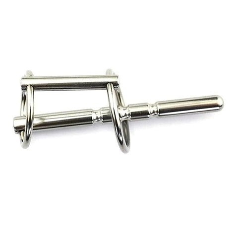 Rocket Grooved Solid Penis Plug with Dual Rings by BDStyle - Penis Plugs