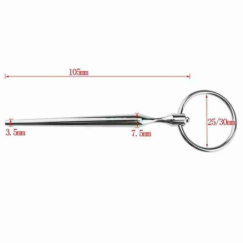 Electric Shock Tapered Elephant Dart Penis Plug with Tube - Electro Sex