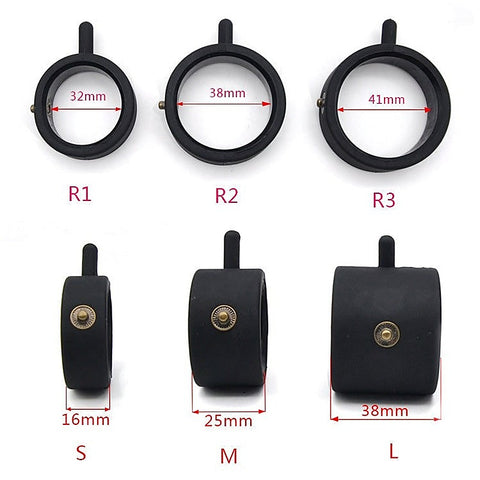 Double Silicone Electric Shock Cock & Ball Ring - Electro Sex