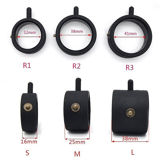 Double Silicone Electric Shock Cock & Ball Ring Small - Cock Rings