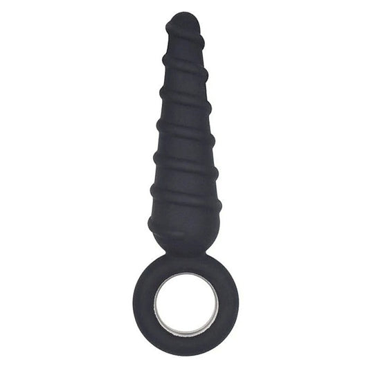 Metal O-Ring Spiral Silicone Anal Plug - Butt Plugs