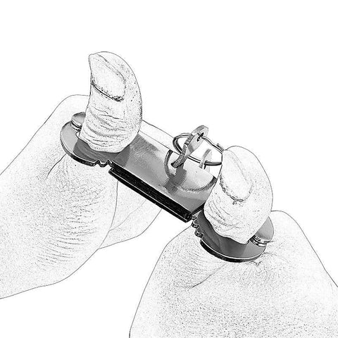 Professional Thumb Steel Cuffs by BDStyle - Steel Sex Toys
