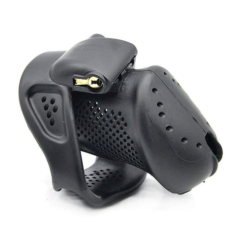 Premium Stoma PVC Cock Cage Large by BDStyle - Male Chastity