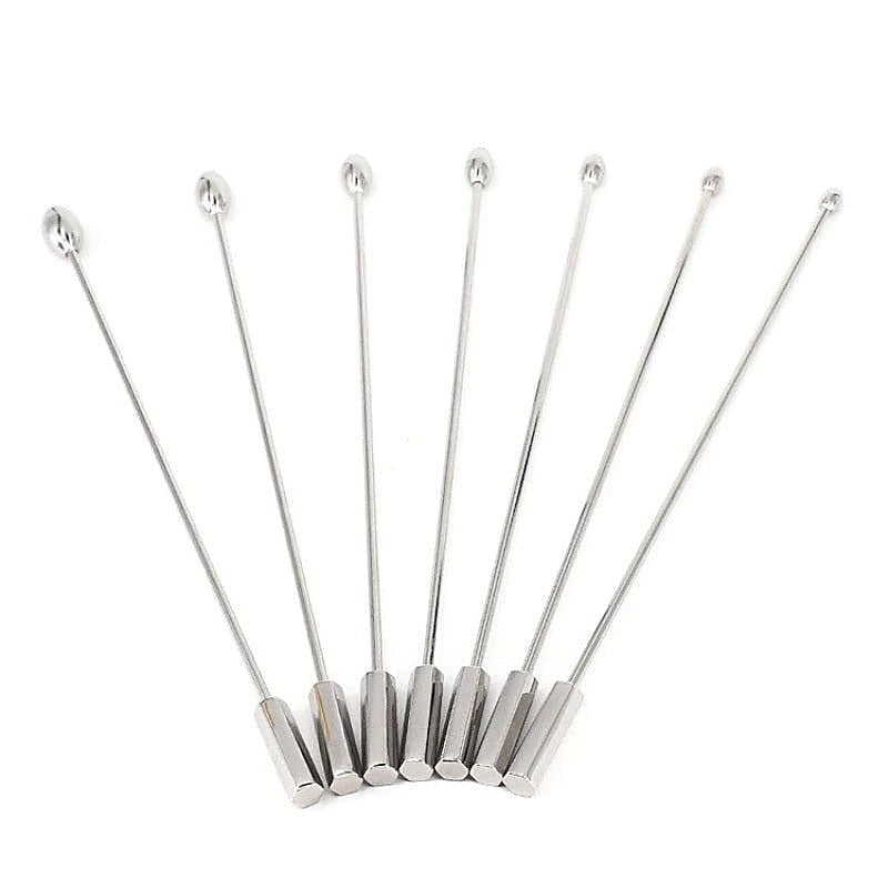 Stainless Steel Solid Penis Plug Set by BDStyle - Penis Plugs