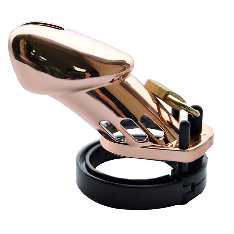 Premium Rose Gold Chastity Cage by BDStyle - Male Chastity