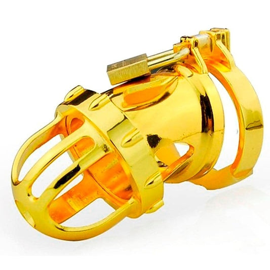 Luxurious Gold-Plated Chastity Restraint by BDStyle - Male Chastity