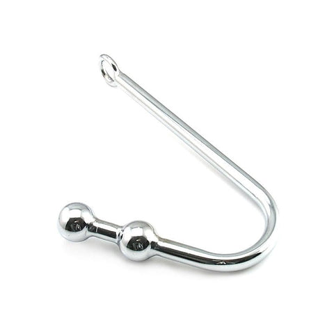 Premium Double Ball Steel Anal Hook by BDStyle - Spreaders and Hangers