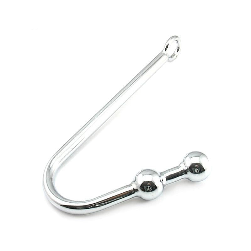Premium Double Ball Steel Anal Hook by BDStyle - Spreaders and Hangers