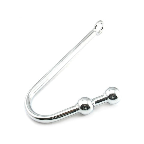 Premium Double Ball Steel Anal Hook by BDStyle - Spreaders and Hangers