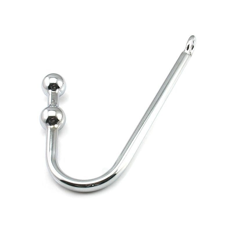 Premium Double Ball Steel Anal Hook by BDStyle - Spreaders and Hangers