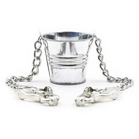 Slave Bucket Labia and Nipple Clamps