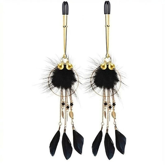 Dreamcatcher Feather Nipple Clamps