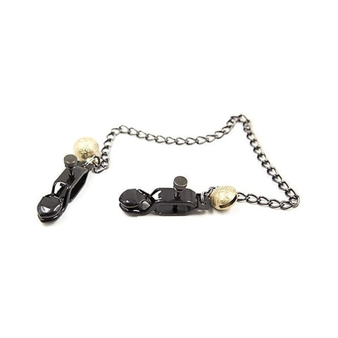 Alligator Nipple Clamps with Bell and Chain by BDStyle - Breast and Nipple Toys