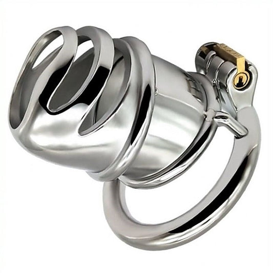 Snub Nose Stainless Steel Chastity Cage - Male Chastity