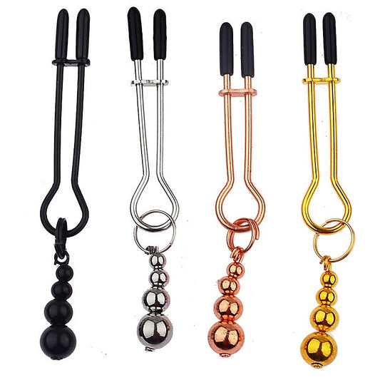 BDStyle Adorn Triple Bead Nipple Clamp Set