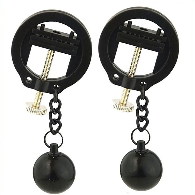 Weighted Orbs Torture Nipples Clamps by BDStyle - Breast and Nipple Toys