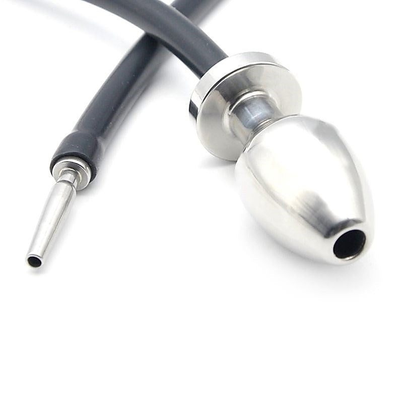 Premium Steel Anal Plug Enema System by BDStyle - Steel Sex Toys