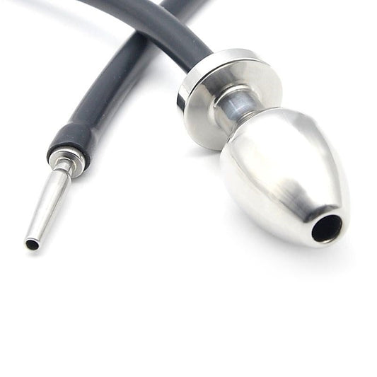 Steel Anal Plug Enema System