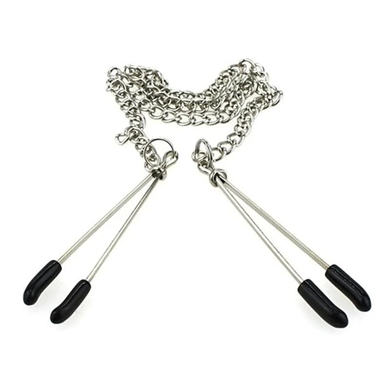 Premium Tweezer Clamps With Chain by BDStyle - Anal Dildos