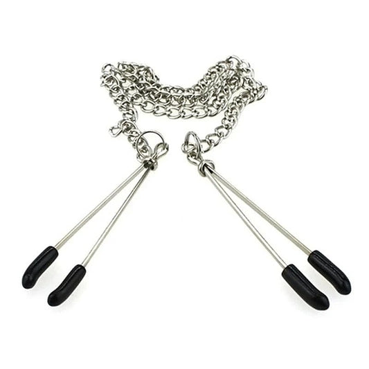 Tweezer Clamps With Chain - Anal Dildos