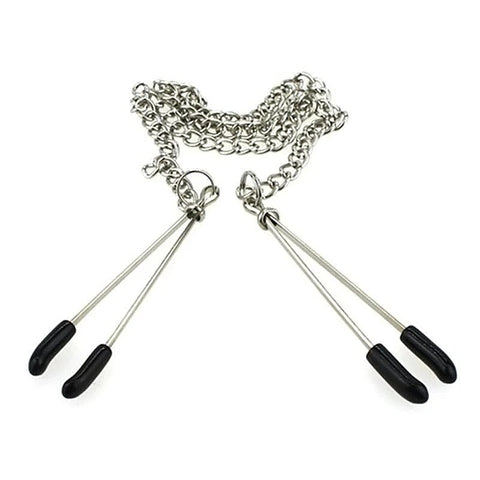 Premium Tweezer Clamps With Chain by BDStyle - Anal Dildos