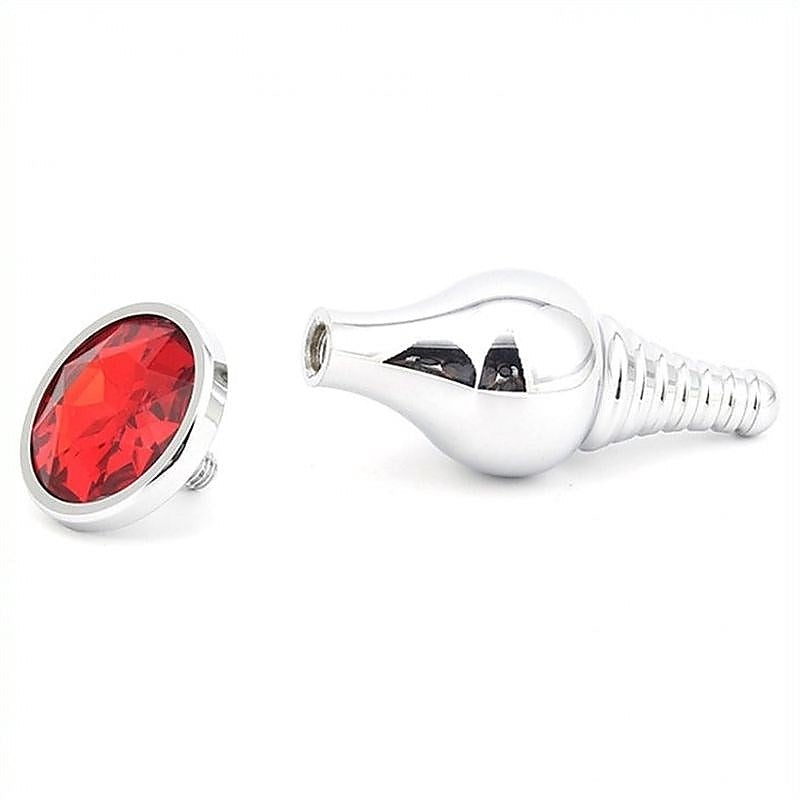 Cusp Head Butt Plug With Bling by BDStyle - Steel Sex Toys
